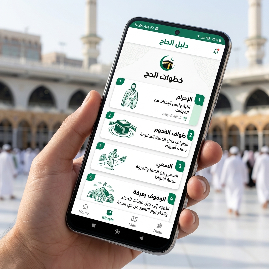 خطوات الحج في التطبيق